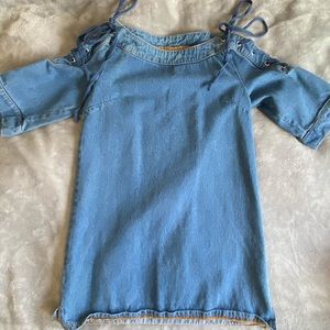 Denim mini dress
